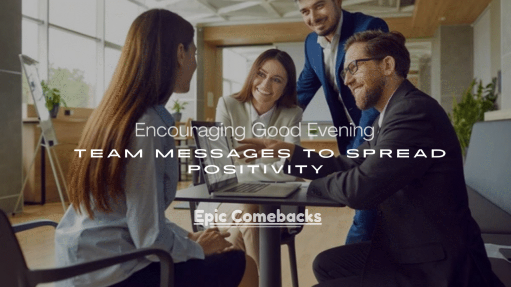 250+ Encouraging Good Evening Team Messages to Spread